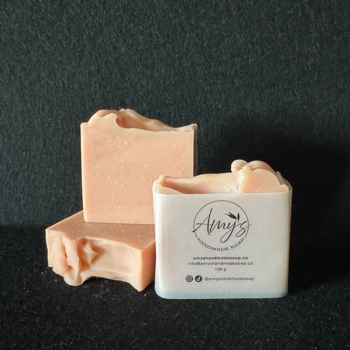 3 bars of pink handmade soap